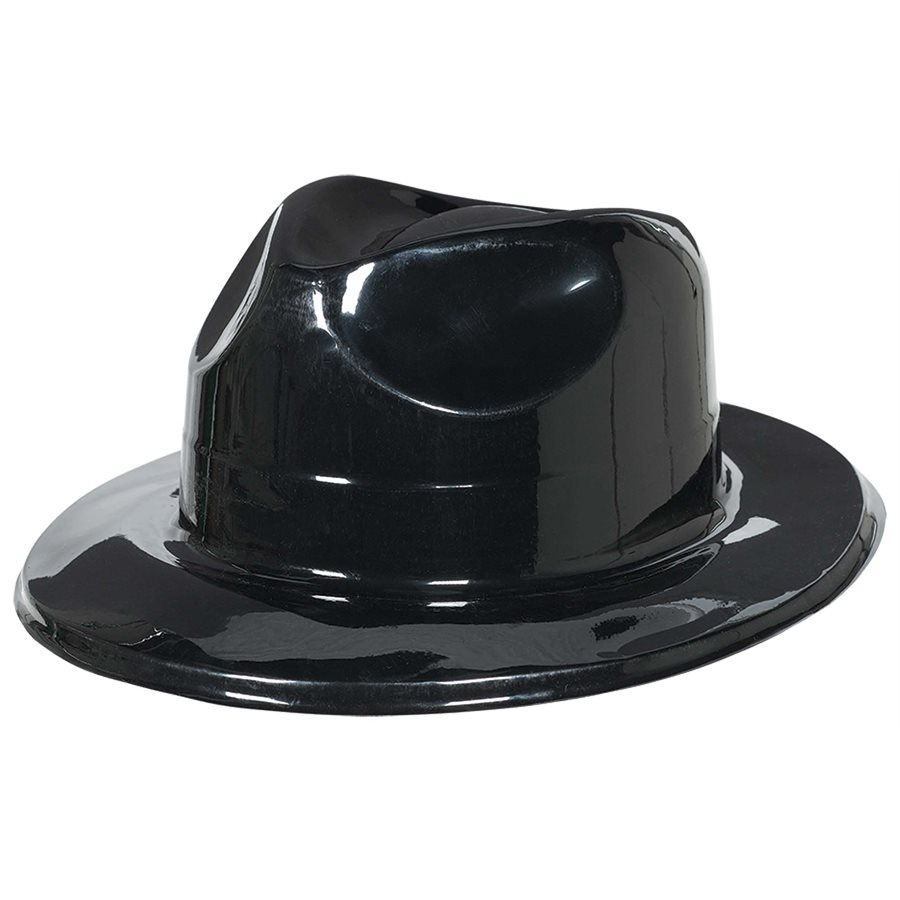 Chapeau Fedora Noir En Plastique