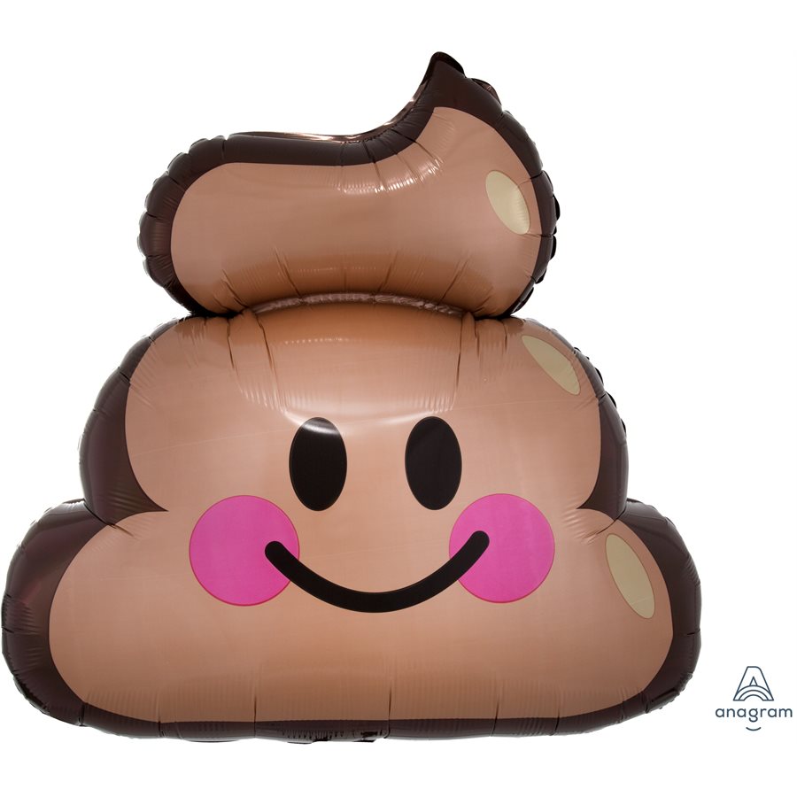 Poop Emoji supershape foil balloon