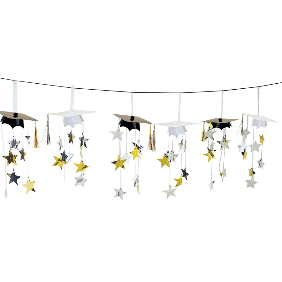 Graduation cap garland 12ft